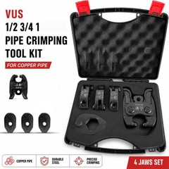 Universal Crimping jaw compatible with Milwaukee M12, Set 1/2 3/4 1″, for U.S.A.