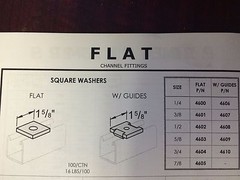 (50 BOX) 3/8″ Stainless Steel Square Washers for Unistrut Channel (4601S1) P1063
