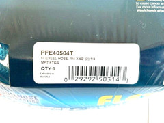 Coilhose Pneumatics PFE40504T FLEXEEL 1/4 x 50′ Hose 1/4″ MPT Fittings Blue