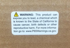 California Proposition 65 Contains Lead Stickers, 1 x 2 Inches, 500 Labels Total