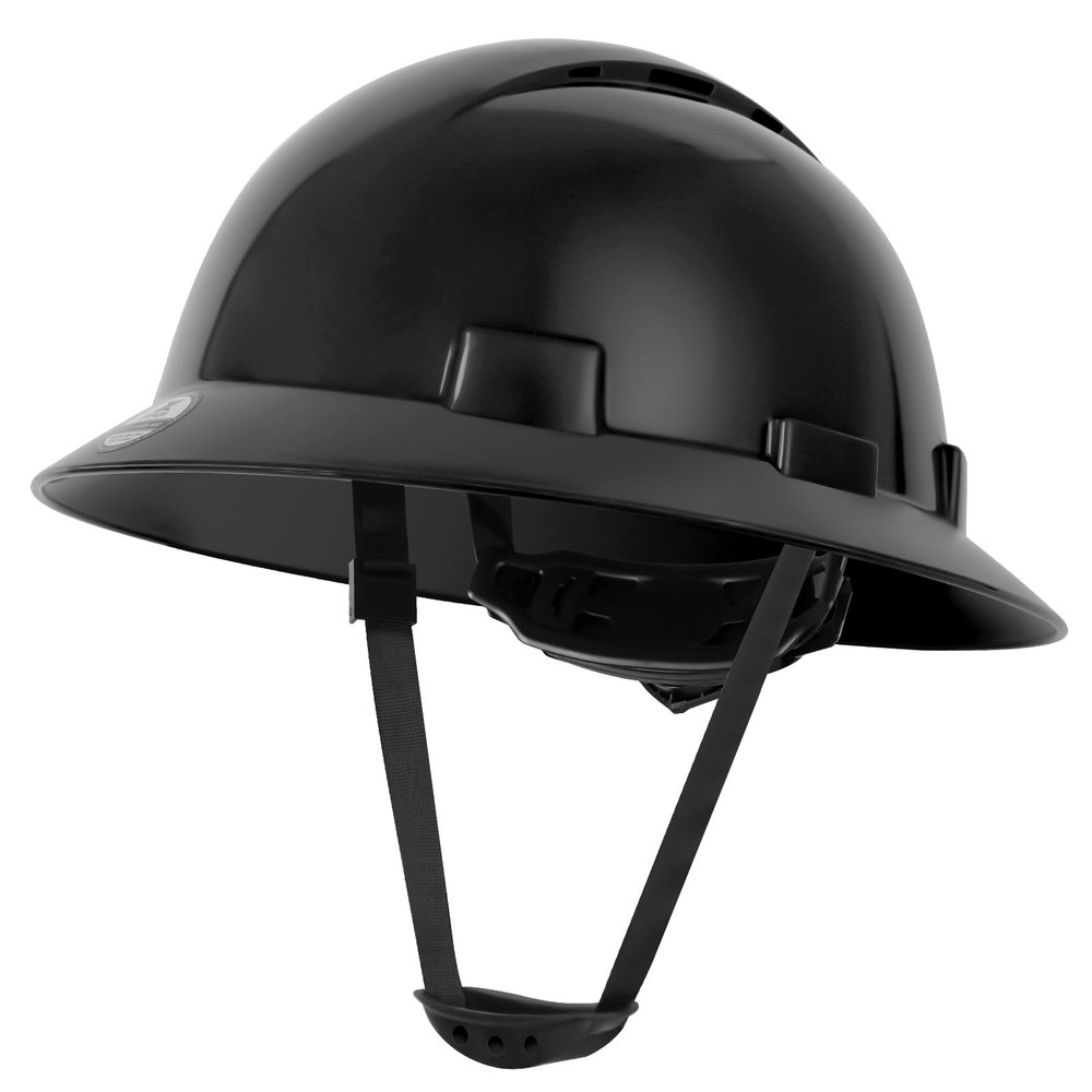 15-436 HDPE Full Brim Hard Hat, Construction Safety Helmet with Vented Holes,…