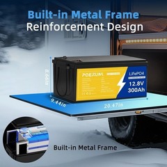 PUJIMAX 12V 100Ah LiFePO4 Lithium Battery BMS 100Ah Cycle Deep for Solar RV NEW