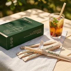 12 Inch Wide 10mm Sugarcane Straws for Smoothies & Stanley 40oz Tumbler, 24H