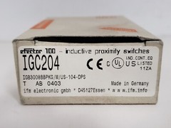 IFM EFECTOR IGC204 INDUCTIVE PROXIMITY SWITCH 10-30V DC NIB