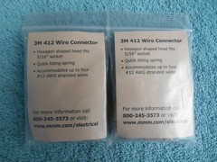 LOT OF 2 Ten Packs 3M #412 TAN WIRE CONNECTORS TWIST ON CONICAL CONNECTORS
