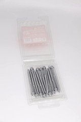 HLAFIX Anti-Rust Silver Ruspert Coating Concrete Screw 1/4”x3-1/4”, Hex Head