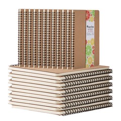 24 Pack Hard Cover A5 Spiral Journal Unruled Notebook 60 Sheets Each 5.8×8.25 In