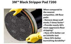 3M Black Stripper Pad 7200 13″ 330 mm Pack of 5