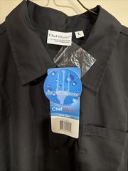 Chef Works Unisex Cool Vent Chefs Shirt in Black L Polycotton – Short Sleeve