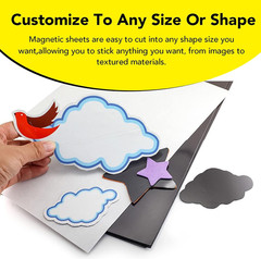 Magnetic Adhesive Sheets, 4″ X 6″ 10 Pack Cuttable Magnets Flexible Magnet Sheet