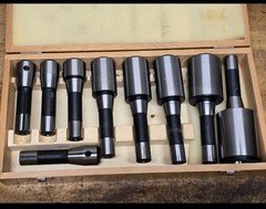 9 PCS Precision End Mill Adapter Tool Holder Set for R8 Milling Machine New
