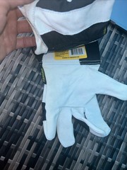 Firm Grip Goatskin Leather Palm Tough Working Gloves Sz Large