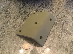 mounting angle bracket 1/4 inch 3 x 4 1/2 inches 1227397 4 holes 5 ton M939