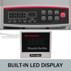 SucceBuy 1000Pcs/Min Money Counter Business Cash Register Euros Bills Fake