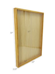 Golden Oak Finish Shadow Box Jersey Display Case 24″ x 35″ x 2 1/4″