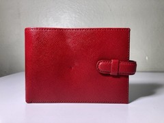 Filofax Portobello M2 Red Italian Leather 3 Ring Organizer Wallet Planner