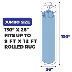 Heavy Duty Rug Storage Bag – Reusable Rug Shipping Bag, Waterproof Plastic Ru…