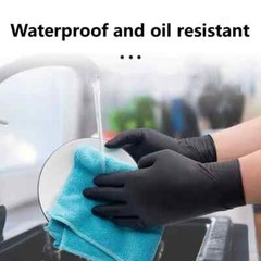 100/50/20PCS Black Gloves Thickened Disposable Gloves for Cleaning Hairdressing