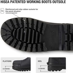 HISEA Men’s Rain Boots Rubber Neoprene Waterproof Fishing Hunting Working Boots