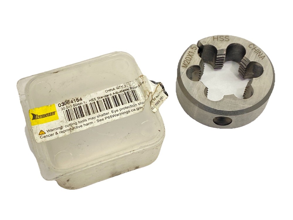 Interstate 03864154 Round Die M20x1.5 1-1/2″ OD High-Speed Steel