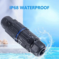 3PCS IP68 Waterproof Electrical Cable Connector, Outdoor 3 Way Junction Box, …