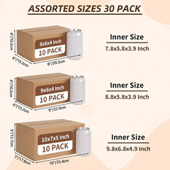 Shipping Boxes Mailers Assorted Sizes 10X7X5, 9X6X4, 8X6X4 Inches Corrugated Car