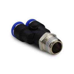 5 Pack, Y Pneumatic Fitting, Push Connect 1/4″ Tube to 3/8″NPT