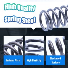 1.5/1.6/1.8mm Spring Steel Black Compression Spring 110-150mm Length Rust Proof