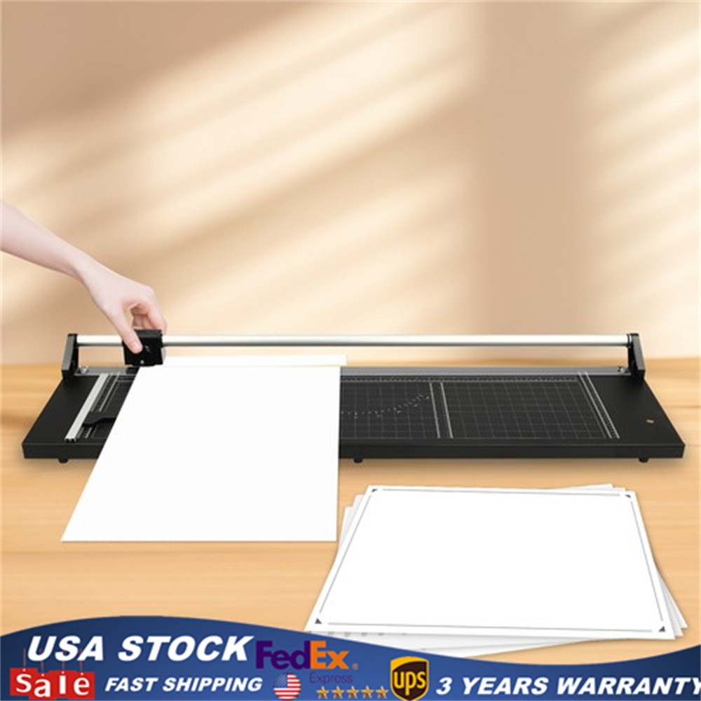 36″ Paper Cutter, Manual Precision Rotary Paper Trimmer For Film, Art Cardboard