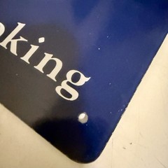 Square No Smoking Sign Plastic 8.5 x 8.5 Inches