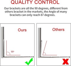 Set of 4 Heavy Duty L Brackets, 5″ x 3″, for Easy Installation & Support