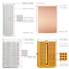 170 400 830 Solderless PCB Plate Printed Circuit Universal Board Kit for Arduino