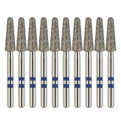 10pcs/pk Zirconia Adjustment Diamond Burs Z856/025M Round End Taper Medium Grit