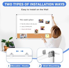 36 X 24 inches Magnetic Dry Erase Board with Aluminum Frame, Whiteboard
