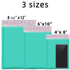 #0 6×10 (6×9) Poly Bubble Mailers Padded Envelopes Shipping Bags TEAL 5-1000 Pcs