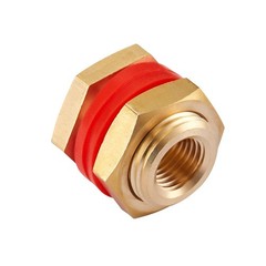Litorange 2 PCS Brass Bulkhead Coupling Both End 1/4″ NPT 2 PCS,