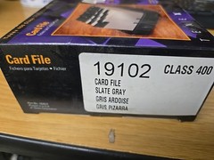 TENEX 400 Class Desktop Open Card File – Slate Gray – New! 19102