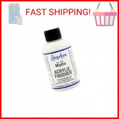 Angelus Matte Acrylic Finisher 4 fl oz – Flexible Clear Coat for Leather Shoes,