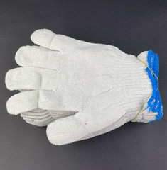 12 Pack Natural White String Grip Knit Cotton Work Gloves, XS/Small/Medium/Large