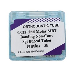 80pcs Orthodontic Buccal Tubes Dental 2nd Molar Brackets MBT 022 3G Bondable