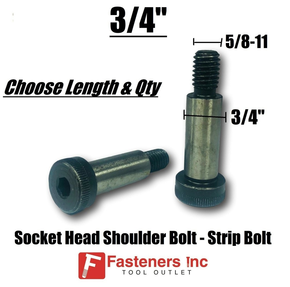 3/4″ Shoulder Bolts Socket Head Cap Screw Strip Allen Stripper (5/8-11 Thread)