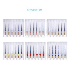 6Pcs Dental Endodontic NiTi Engine Use Heat Activated Rotary Files 19mm/25mm