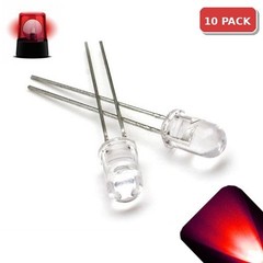 10 LED 5mm Red Extra Fast Flashing Blinking Strobe Ultra Bright LEDs 6Hz Arduino