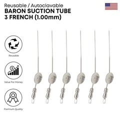 Baron Suction Tube 3 French (1.00mm) Stainless Steel Surgical Instruments