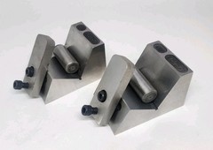 Pair Of Machinist V Blocks Fixtures 30 Degrees Jig Angle Block And Clamps