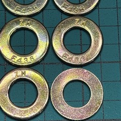 500- 5/16” F436 Structural Flat Washers Zinc Yellow, 11/16” O/D, 0.60” Thick