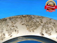 5 3/4 12 UN 3A THREAD RING GAGE 5.75 5.750 5.7500 NO GO ONLY P.D. = 5.6907 CHECK