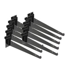 SSWBasics 10 inch Black Shelf Bracket for Slatwall – 10 PK – Sturdy Metal