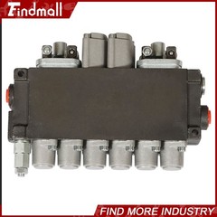 11 GPM Hydraulic Backhoe Directional Control Valve w/ 2 Joysticks,6 Spool