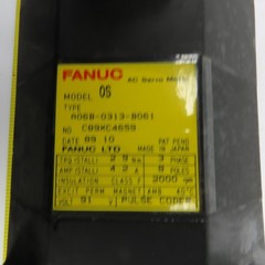 Fanuc A06B-0313-B061 0S AC Servo Motor 2000RPM 91V 3PH W/Pulse Coder